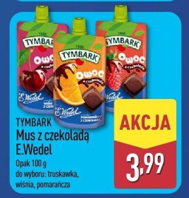 Mus z czekoladą E.Wedel różne rodzaje promocja w Aldi