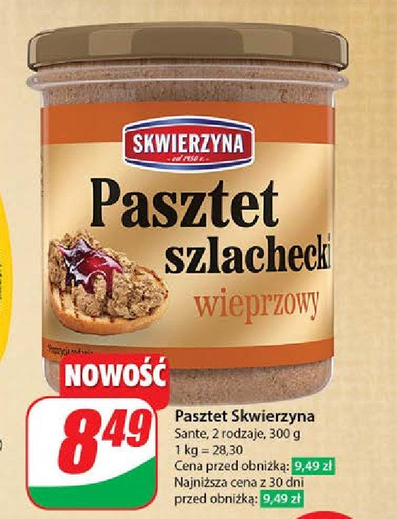 Pasztet szlachecki wieprzowy Skwierzyna promocja w Dino