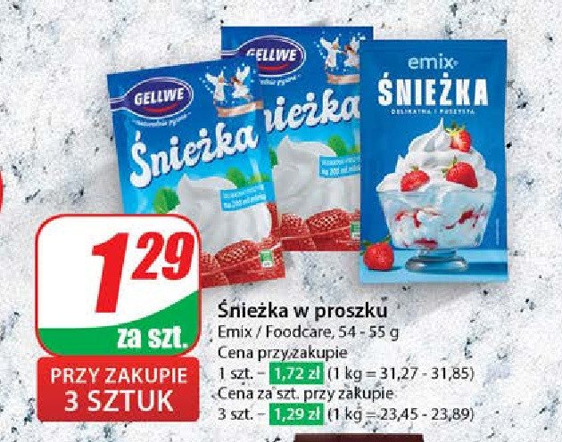 Bita śmietana śnieżka Gellwe promocja