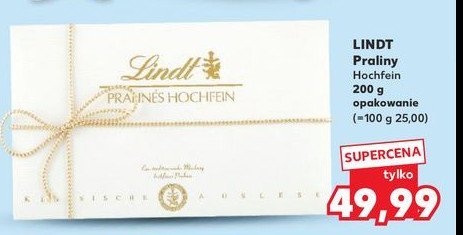 Bombonierka praliny Lindt pralines hochfein promocja w Kaufland