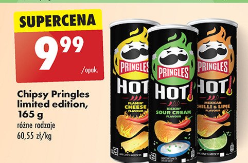 Chipsy flamin cheese Pringles hot promocja