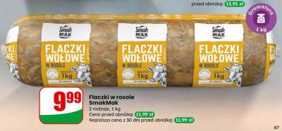 Flaczki w rosole  promocja w Dino
