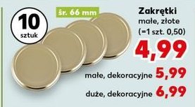 Zakrętki małę promocja w Kaufland