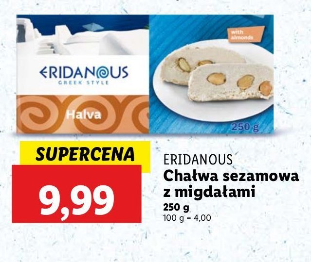 Chałwa z migdałami Eridanous promocja w Lidl
