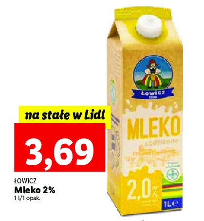Mleko codzienne 2 % Łowicz 1906 łowickie promocja