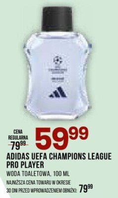Woda toaletowa Adidas UEFA Champions League Pro Player promocja w Drogerie Natura