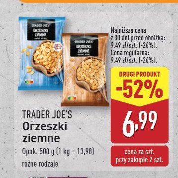 Orzeszki ziemne bez soli Trader joe's promocja