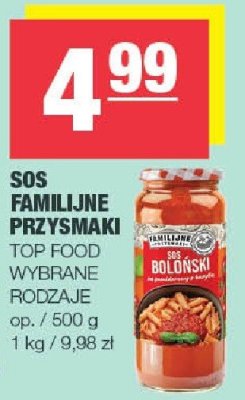 Sos familijne przysmaki Top Food Gołoński promocja w SPAR