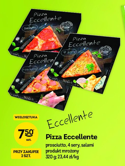 Pizza z pieca kamiennego salami Pizza eccellente promocja