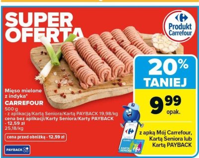 Mięso mielone z indyka CARREFOUR promocja w Carrefour