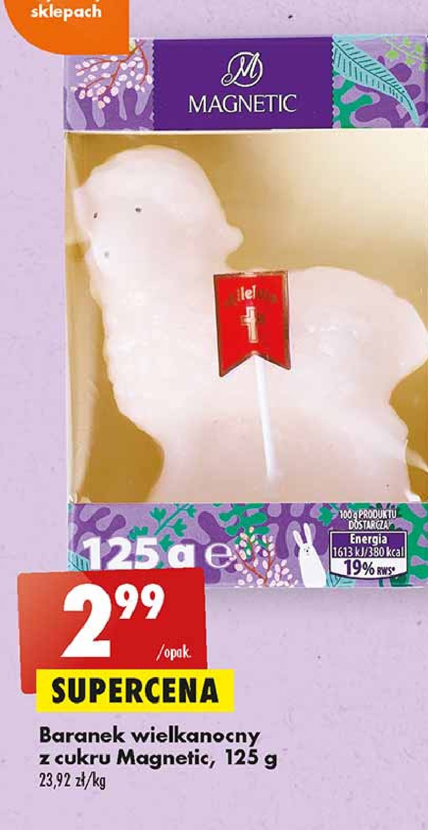 Baranek wielkanocny z cukru Magnetic promocja