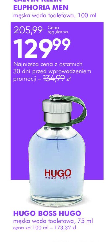 Woda toaletowa Hugo boss hugo men Hugo by hugo boss promocja w Super-Pharm