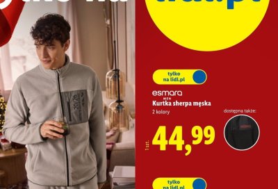 Kurtka sherpa męska esmara MEN 2 kolory promocja w Lidl