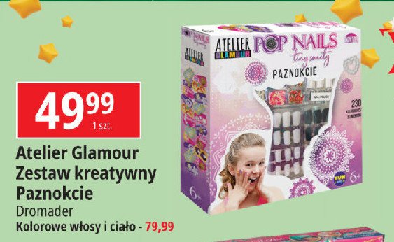 Atelier glamour kolorowe włosy i ciało Dromader promocja w Leclerc