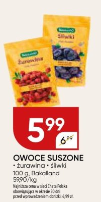 Owoce suszone żurawina/śliwki promocja w Chata Polska