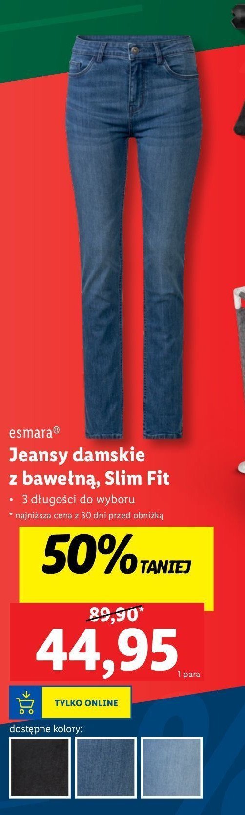 Jeansy damskie Esmara promocja