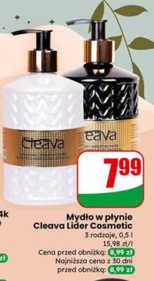 Mydło w płynie Cleava Lider Cosmetic promocja w Dino