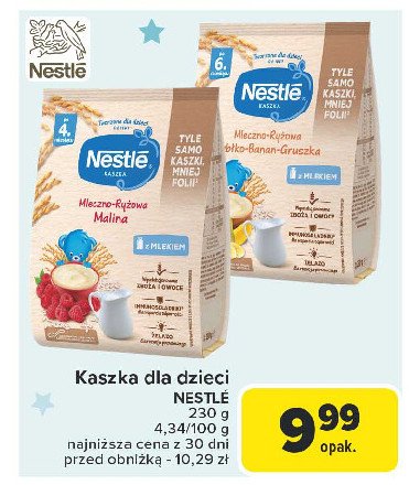 Kaszka mleczno-ryżowa 3 owoce Nestle kaszka promocja