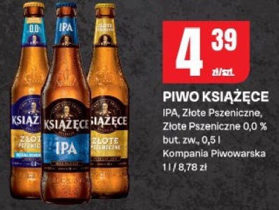 Piwo Książęce IPA, Złote Pszeniczne, Złote Pszeniczne 0,0 % promocja w Chorten