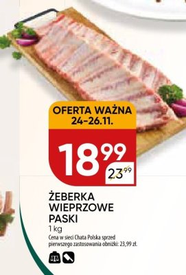 Żeberka wieprzowe paski promocja w Chata Polska