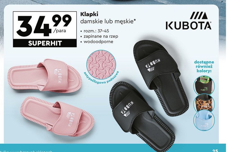 Klapki męskie 37-45 KUBOTA promocja