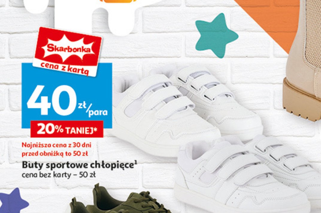 Buty sportowe chłopięce Auchan inextenso promocja