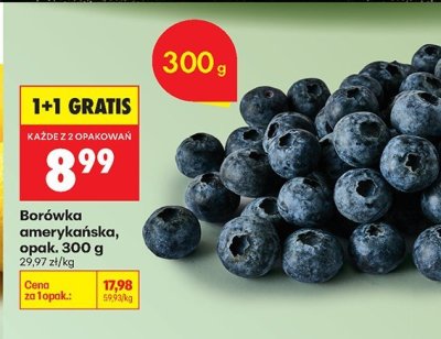 Borówka amerykańska, opak. 300 g promocja w Biedronka