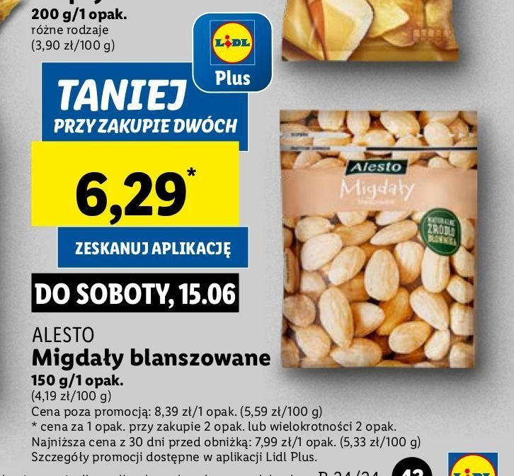 Migdały blanszowane Alesto promocja