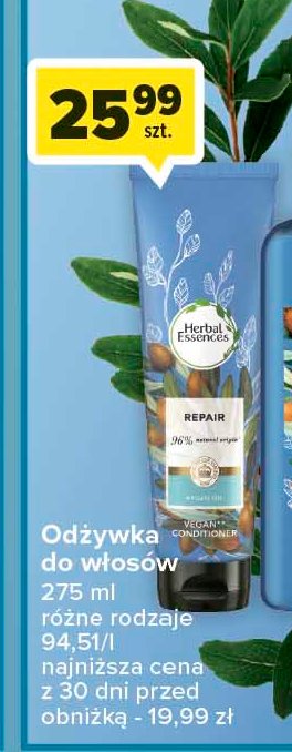Odżywka repair argan oil Herbal essences promocja