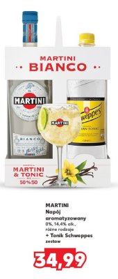 Vermuth 1 l + nap贸j schweppes indian tonic 900 ml Martini bianco promocja