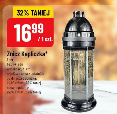 Znicz Kapliczka bez wkładu promocja w POLOmarket