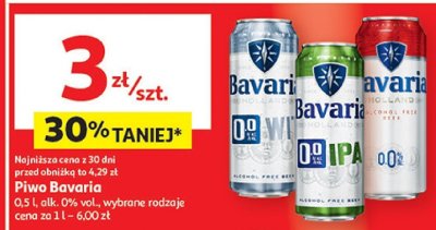 Piwo Bavaria 0.5 l, alk. 0% vol. promocja w Auchan