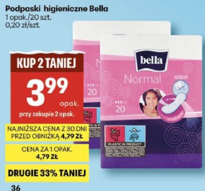 Podpaski higieniczne Bella 1opak./20szt. promocja w Delikatesy Centrum