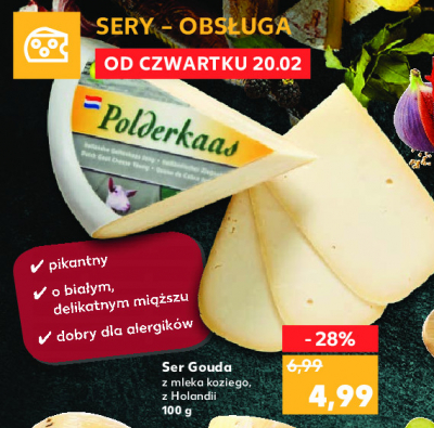 Ser gouda kozia Polderkaas promocja