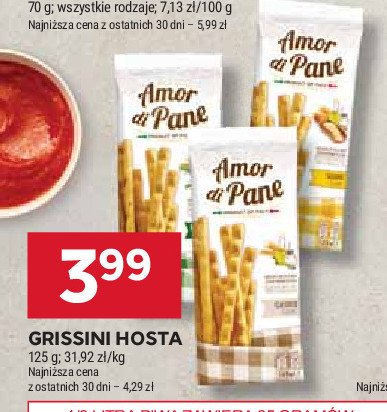 Paluszki grissini z rozmarynem AMOR DI PANE promocja