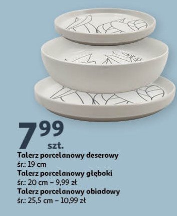 Talerz porcelanowy głęboki 20 cm promocja