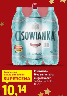 Woda mineralna niegazowana 6-pak promocja w Lidl