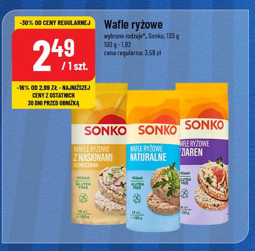 Wafle ryżowe 7 ziaren Sonko promocja