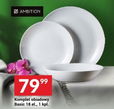 Komplet obiadowy Basic 18 el. promocja w Twój Market