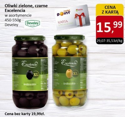 Oliwki zielone Excelencia Develey promocja w Market Point