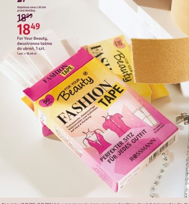 Taśma dwustronna do ubrań promocja w Rossmann