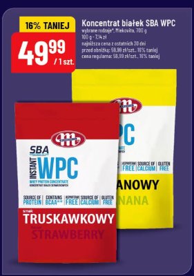 Koncentrat białek SBA WPC wybrane rodzaje Mlevit 700g promocja w POLOmarket