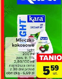 Mleczko kokosowe uht 30% mniej t艂uszczu Kara promocja