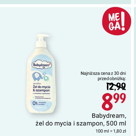 Żel do mycia i szampon Babydream promocja