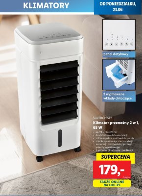 Klimatyzator przenośny 65 w Silvercrest promocja