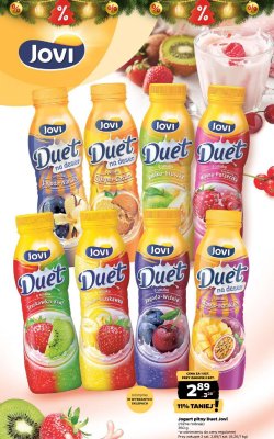 Jogurt pitny Duet Jovi (różne rodzaje) promocja w Netto