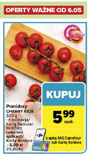 Pomidory cherry kids promocja w Carrefour
