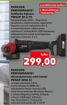 Młot kombi PARKSIDE PERFORMANCE Akumulatorowy młot kombi PKHAP 2058 A1 promocja w Kaufland