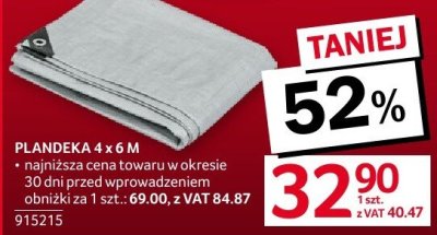 Plandeka 4x6m promocja w Selgros