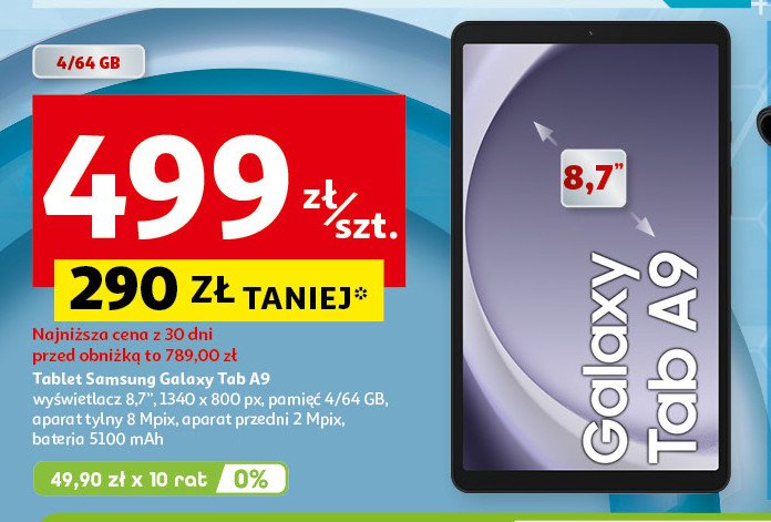 Tablet a9 Samsung galaxy promocja